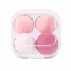 Set de Esponjas de Maquillaje en Caja de 4 Compartimentos en Stock, Sin Látex, Ultra Suave, No Absorbe Polvo, Doble Uso para Maquillaje Seco y Húmedo, Al Por Mayor