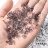 Resina acrílica color transparente tamaño pequeño forma plana broca para uñas color mezclado espíritu cálido aurora champán adornos para uñas