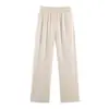 Pantalones Rectos Z Color Sólido Estilo Nuevo Holgado Comercio Exterior Ropa de Mujer Transfronteriza Estilo Europeo y Americano Moda Casual Za