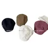 Gorra de visera retro bordada reversible para niños y niñas, gorra de visera estilo británico de otoño para niños a la moda