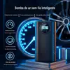 Bomba de ar portátil sem fio para carro transfronteiriça com display digital, power bank sem fio para casa e carro, fonte de alimentação de partida e bomba de ar