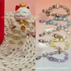 Ouro Puro 999 Flor em Forma de Flor de Dinheiro Pingente de Ouro Série Labubu Cadeia de Celular Cordão Promoção de Transmissão ao Vivo do Tiktok