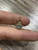 Liquidação Pingente de colar de ouro 14K simples com zircônia estrela de cinco pontas coração chave acessórios de joias DIY Pingente de pulseira