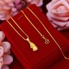 Cadena colgante de oro y arena de Vietnam, collar de oro de estaño de Sudáfrica, moda transfronteriza, con chorro de arena sólido para hombres y mujeres