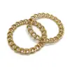 Pulsera Metálica Plana Personalizada para Hombre, Cadena de Joyería de Estilo Moderno y Sencillo, Pulsera Cubana de Cadena Hip-Hop de Moda para Hombre