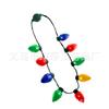 Collar Navideño Fresco de Licra Cadena de Luces LED Luminosa de 9 Luces Accesorios para Fiesta Bombilla Grande de Colores Collar Luminoso