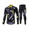Ai Suo Invierno Estampado Polar Cálido Secado Rápido Traje de Ciclismo de Manga Larga para Hombre