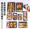 Caixa de Sushi Atacado Descartável Retangular Plástico Estampa Japonesa Embalagem Caixa para Levar com Tampa Travessa para Sashimi