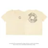 Camiseta Estampada de Manga Curta com Letra Giratória de Design Exclusivo para Homens e Mulheres, Tops de Verão Ami Khaki, Camiseta 100% Algodão