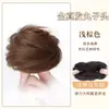Peruca Coque Baixo de Cabelo Natural Elástico para Coque Estilo Antigo Coque de Peruca Coque de Flor Cabelo 100% Natural Fofo Ferramenta Mágica