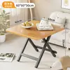 Mesa pequena, mesa de jantar dobrável, adequada para aluguel, portátil para exterior, para montar barracas, para uso doméstico em apartamentos pequenos, mesa de jantar redonda simples