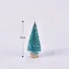 Árvore de Natal em camadas de pinho, acessórios de paisagem em miniatura, diorama criativo de árvore de neve, enfeites de PVC, presente de Natal