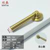 Manija de Anillo para Mueble de Cobre Puro Dorado Lujo Ligero Armario Gabinete Manija para Puerta de Gabinete Colgante de un Agujero Latón Manija Sólida