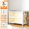 Estantería de acero con puertas, librero, estante de almacenamiento multicapa para niños, gabinete de almacenamiento para sala de estar, gabinete de almacenamiento a prueba de polvo de hierro forjado montado en la pared