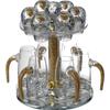 Juego de separador de vino de cristal de lujo de alta gama para el hogar, copa de vino blanca, copa de bala creativa, copa de licor con lámina de oro