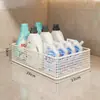 Prateleira de armazenamento sob o gabinete do banheiro, carrinho de banheiro, cesto para armazenamento de detergente e sabão em pó para lavanderia, cesto de roupas sujas sob a pia