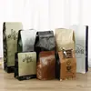 Sacos de Café com Válvula de Vedação de Oito Lados, Filme Rolo para Café com Orelha para Pendurar, Sacos Alimentícios Auto-Portantes com Auto-Vedação Feitos Sob Medida do Fabricante