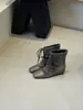 Botas de mujer hasta la pantorrilla con aumento de altura interno, novedad otoño/invierno 2026, puntera cuadrada, patchwork, plisadas, con cordón, de pierna ancha, moda