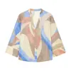 AliExpress Venta Caliente Transfronteriza Primavera 2026 Nuevo Conjunto de Camisa Estampada con Retazos + Pantalones Casuales Estampados para Mujer