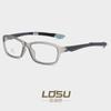 2022 Montura de gafas deportivas ligeras TR90 Moda transfronteriza para hombres y mujeres anti-luz azul espejo plano 81300