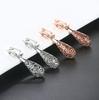 Pendientes de encaje hueco retro europeos y americanos para mujer, pendientes de oro real chapados en cobre con forma de gota de agua, joyería explosiva transfronteriza al por mayor