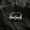 Anel ajustável de luxo discreto e moderno com estrela cravejada de diamantes, personalizado para mulheres, tridimensional, com zircônia, novo produto, retrô, aberto