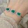 Nuevo Estilo Chino Alto Hielo Verde Fluorescente Calabaza Calcedonia Estilo Nacional Pulsera alta calidad Joker Libro Rojo Mismo Estilo Pulsera