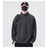 Moletom Simples Meio Zíper Estilo Japonês Transfronteiriço Moda Harajuku Tendência Preguiçoso Versátil Artístico Popular Novo Estilo