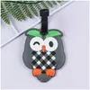 Etiqueta de mala de silicone de desenho animado PVC cartão de viagem passe de embarque criativo lista de verificação atacado disponível opcional