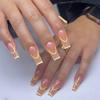 Unhas Vestíveis Transfronteiriças de Comércio Exterior, Adesivos de Unha de Aranha Preta Doce e Descolada Personalizados, Peças de Manicure Vestíveis, 24 Peças de Unhas Prontas