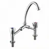 Grifo mexicano electrochapado, grifo de lavabo sudamericano de doble manija de 8 pulgadas, grifo de lavabo americano Panamá, de 8 pulgadas