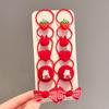 Nuevo Diadema de Goma para Niños Adorno de Cabeza de Año Nuevo Cuerda para el Pelo con Lazo Anillo para el Cabello de Bebé No Tira Cuerda para el Cabello de Niñas Accesorios para el Cabello de Año Nuevo
