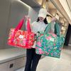 Bolsa de viaje de moda nacional flor grande del noreste para viajes cortos, simple, para viajes de negocios, bolsa de hombro, bolsa de almacenamiento para natación, fitness, deportes, expandible