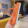 Cristal tipo Hielo Adecuado para iPhone 17 Pro Max Funda Anticaídas para Teléfono con Espejo Giratorio y Soporte Magnético para Serie Apple 16