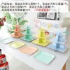 Decoración de Cumpleaños Adornos para Mesa de Postres Exhibidor de Boda Estante de Exhibición Desechable de Tres Niveles Soporte para Pasteles Rejilla para Pasteles