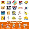 50 Pegatinas de Béisbol Amarillas Pegatinas de Softbol Transfronterizas Pegatinas Impermeables para Patinetas, Guitarras y Maletas