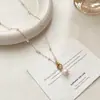 2026 Nuevo Collar Colgante de Perlas de Lujo con Cierre OT de Gama Alta para Mujer, Diseño Único Estilo Minimalista Cadena para Suéter