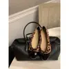 Piel genuina, mismo estilo que la popular marca "Grape Mom", con dos versiones de bailarinas planas con estampado de leopardo, Mary Janes de perlas para mujer y zapatos planos con lazo.