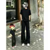 Moda Outono Cor Sólida Calça de Terno Fluida Masculina Estilo Hong Kong Simples Versátil Streetwear Não Amassa Toque de Luxo Calça Longa Micro-Flare