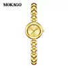 Reloj Pequeño de Grano Moka de Lujo de Gama Alta para Mujer, Reloj Retro de Pulsera de Aleación de Gama Alta, Reloj de Esfera Impermeable y Exquisito