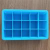Bandeja de hielo de silicona cuadrada de 15 rejillas, molde para cubitos de hielo congelados, máquina para hacer hielo, caja de almacenamiento para hielo, caja comercial, congelador rápido