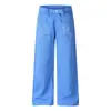 Pantalones Anchos Rectos Sueltos para Hombre con Bordado de Bolsillo Personalizado, Pantalones Deportivos de Moda Estilo Americano con Diseño de Ala, Pantalones Largos de Pierna Ancha