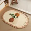 Alfombrilla de suelo simple estilo coreano de tierra de diatomeas para baño, resistente al desgaste, antideslizante, resistente a la suciedad, fácil de limpiar, alfombrilla de suelo absorbente de agua
