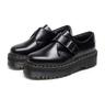 Botines de Suela Gruesa con Hebilla Estilo Británico Casual Zapatos Pequeños de Cuero Versátiles para Estudiantes que Alargan la Figura y Adelgazan Botines Cortos para Mujer 5cm