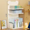 Estante de Mesa para Livros Prateleira de Armazenamento para Mesa de Escritório Rack de Armazenamento de Arquivos para Mesa de Escritório Gabinete em Camadas Multi-camadas para Crianças