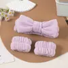 Diadema de nube superventas transfronteriza, muñequera absorbente de agua y sudor, diadema de vellón de coral, set de diadema para spa de cuidado de la piel, directo del fabricante
