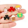 Colgante de Gota de Aceite de Trébol Accesorios de Joyería DIY Festival Irlandés Oktoberfest Llavero Cadena de Teléfono Móvil Colgante Hecho a Mano