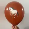 Globos Temáticos de Equitación de 12 Pulgadas Patrón de Ocho Caballos Globos de Látex Decoración de Cumpleaños Arreglo Juguetes Globos Engrosados