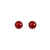 Pendientes de botón de plata de ley S925 Tiqi, exquisitos, elegantes, de cinabrio, para mujer, retro, de alta calidad, arena dorada púrpura, joyería para orejas de Año Nuevo, otoño e invierno