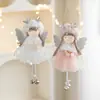 Nuevo Colgante de Peluche Navideño con Astas de Reno y Ángel Niña Colgante para Árbol de Navidad Muñeca Creativa Colgante Decorativo
